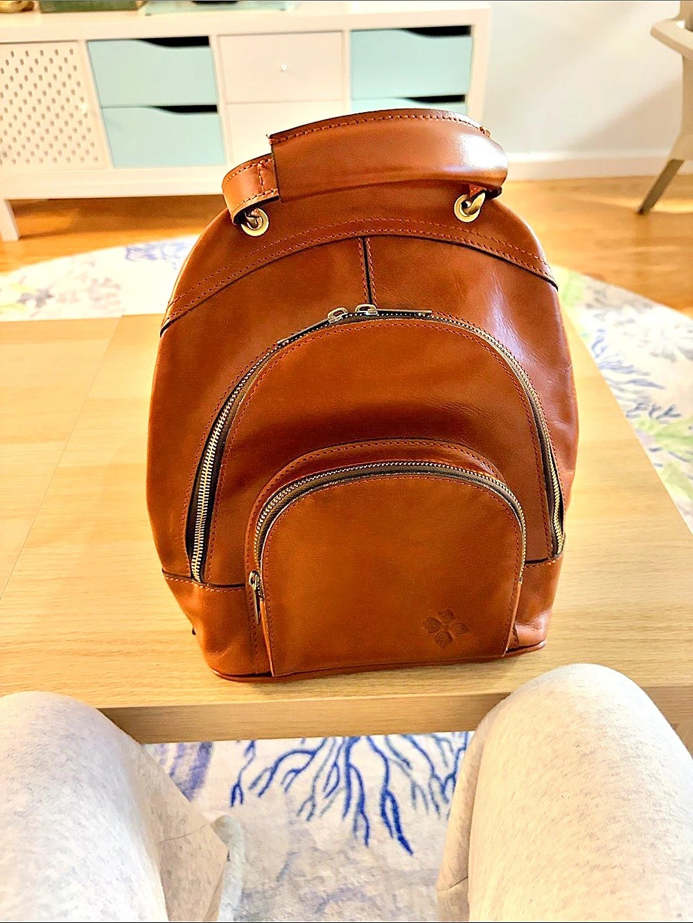 Patricia Nash Leather Backpack in Brown